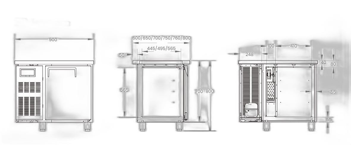 KoldMatic Undercounter Refrigerator / Freezer (KUR / KUF)