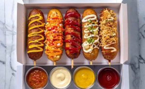 makanan corn dog