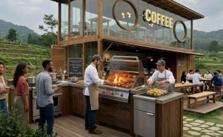 dapur outdoor ala cafe